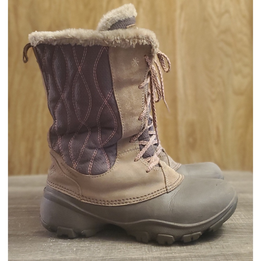 Columbia Canyon Lace Up Winter Boots Youth Size 3 Brown
